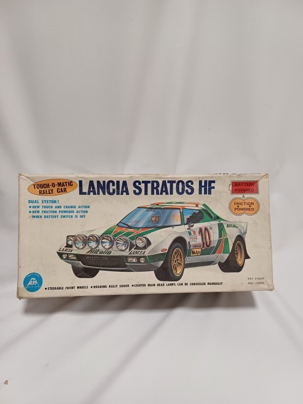 Vintage speelgoedauto Lancia Stratos HF